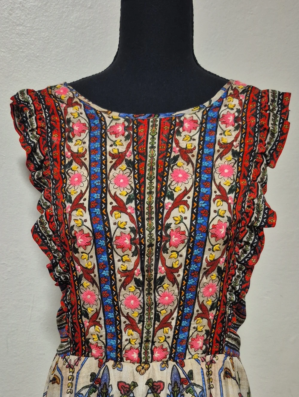 Anthropologie Valerie Embroidered Maxi Dress Sz 16 Excellent Condition - Picture 4 of 15